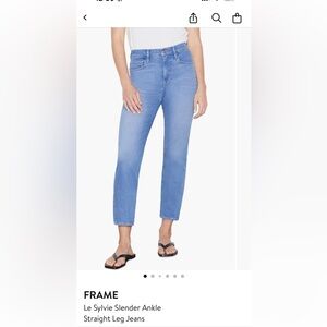 FRAME Le Sylvie Slender Straight Jeans Size 29